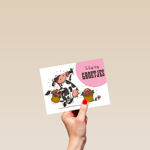 lente grappig koe lieve groetjes
