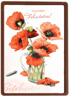 rode klaprozen in vaasje