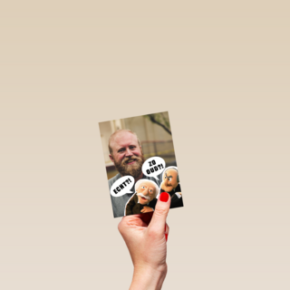 verjaardag kaart muppets foto waldorf statler