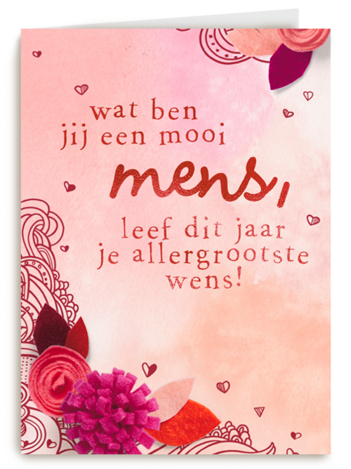 verjaardag kaart wat ben jij een mooie mens