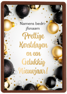 Kerstkaart zakelijk kerstballen