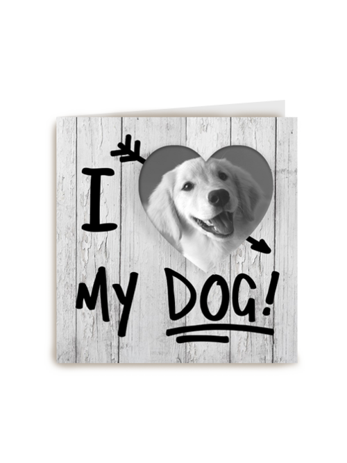 fotokaart i love my dog