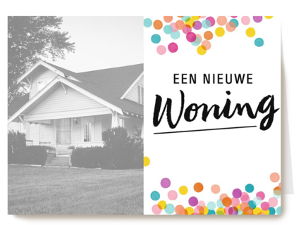 confetti een nieuwe woning