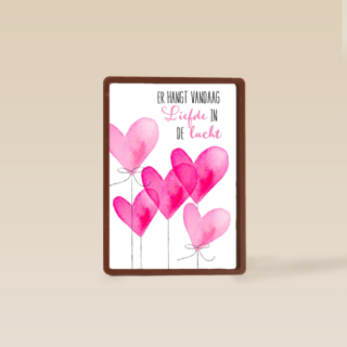 Trouwdagkaart Er hangt vandaag liefde in de lucht