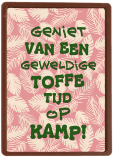 op kamp kaart toffe tijd