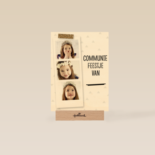 een uitnodiging van mijn communiefeest