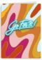 Motivatie kaart swirls en neon