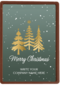 Kerstkaart zakelijk Gouden kerstbomen Aanpasbare tekst