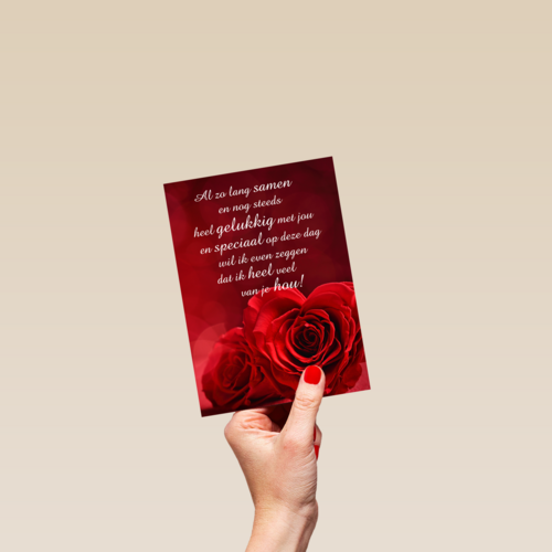 Valentijnskaart al zo lang samen