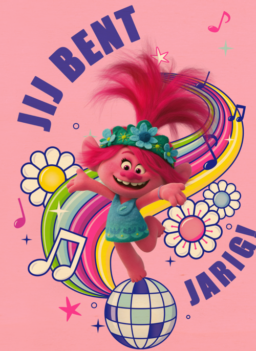 Verjaardagskaart Trolls jij bent jarig