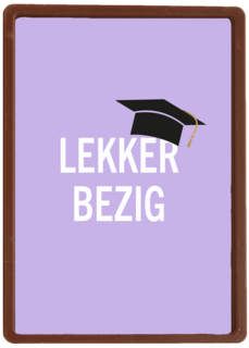 Geslaagd lekker bezig paars