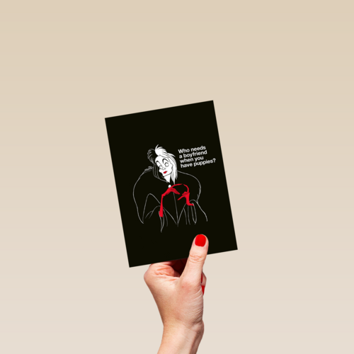 Valentijnskaart vriendschap Cruella