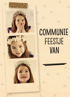 een uitnodiging van mijn communiefeest