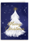 Kerstkaart witte kerstboom