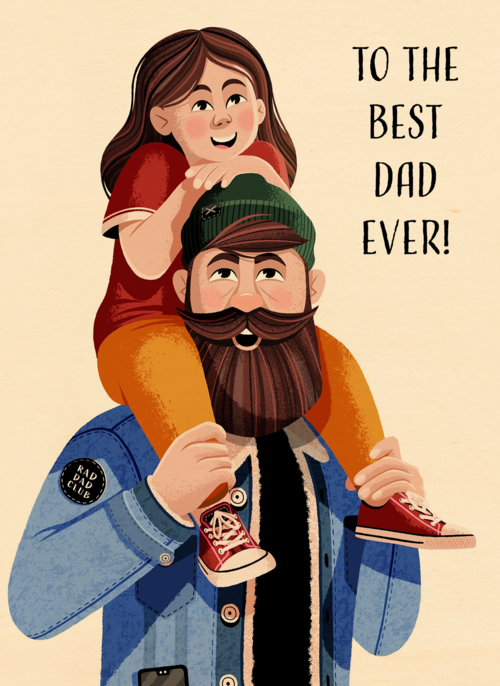 vaderdagkaart folio to the best dad ever