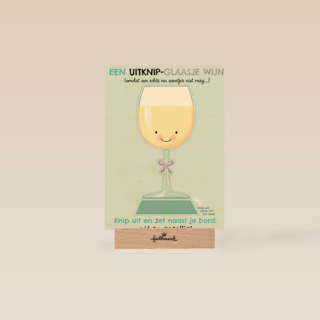 zwangerschap een uitknip glaasje wijn