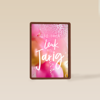 verjaardag kaart hip jij bent leuk en jarig