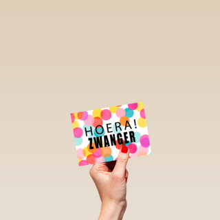 zwangerschap felicitatie hoera zwanger confetti