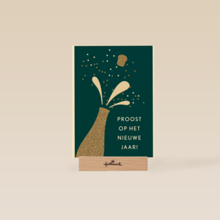 zakelijke nieuwjaarskaart met champagne