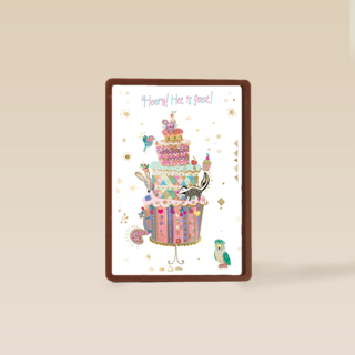 Dierenfeest op de verjaardagstaart Turnowsky