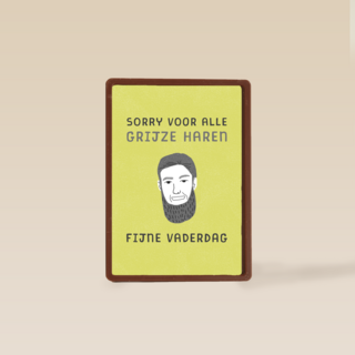 vaderdag kaart grijze haren