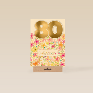 een bloemrijke verjaardagskaart voor 80 jaar