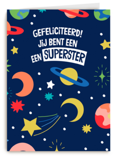 verjaardagskaart jij bent een superster