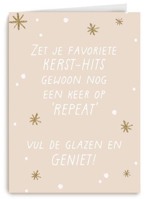 Kerstkaart Speciale momenten Zet je favoriete kersthits op repeat