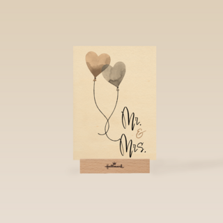 Pas getrouwd kaart Mr and Mrs