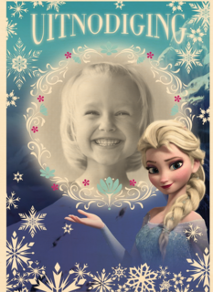 fotokaart frozen uitnodiging elsa