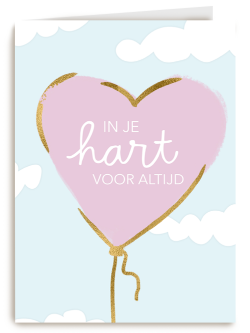 moederdag kaart herinnering in je hart voor altijd