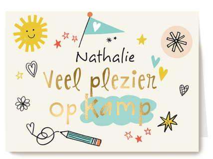 Veel plezier op kamp schetsjes