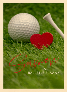 Valentijn balletje slaan golf