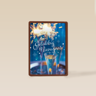 gelukkig nieuwjaar met sterretjes en bubbels