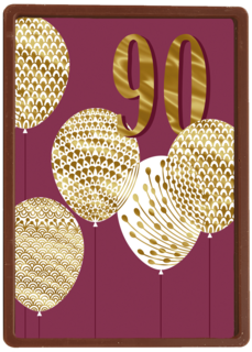Stijlvolle verjaardagskaart 90 jaar