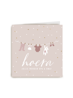 zwanger kleinkind beige hoera jullie worden op en oma