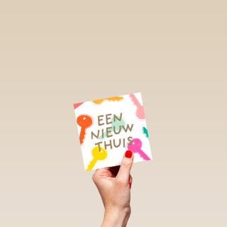 Verhuisd felicitatie sleutels