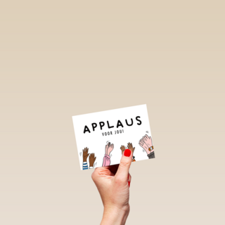 Bedankt kaart thuiswerken applaus voor jou