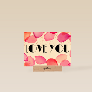 liefde kaart love you rozenblaadjes