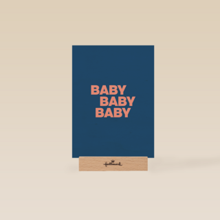 And C Baby Baby Baby kaart blauw