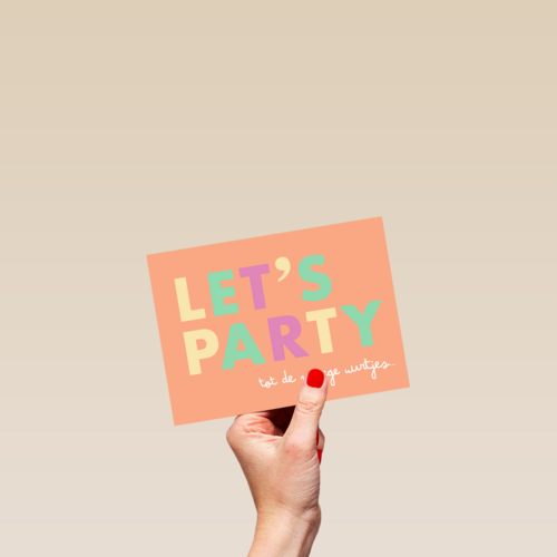 Nieuwjaar kaart lets party tot de vroege uurtjes