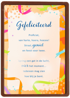 Gefeliciteerd kaart spring een gat in de lucht More than words