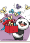 funny mail blanco pandabeer met vlinders