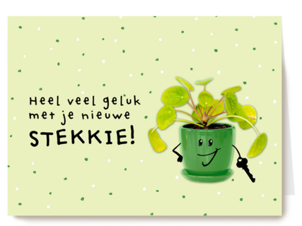nieuwe woning kaart grappig heel veel geluk met je nieuwe stekkie