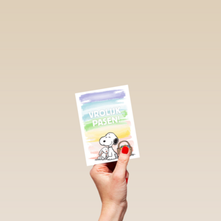 pasen kaart snoopy vrolijk pasen