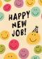 nieuwe baan kaart happy new job