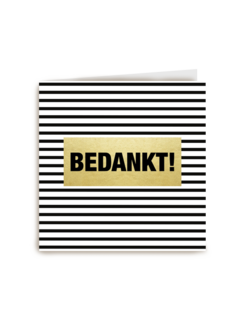bedankt kaart zakelijk streepjes