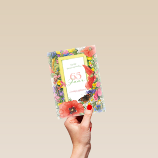 vijfenzestig jaar met bloemen