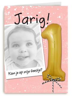 ik vier mijn eerste verjaardag kaart