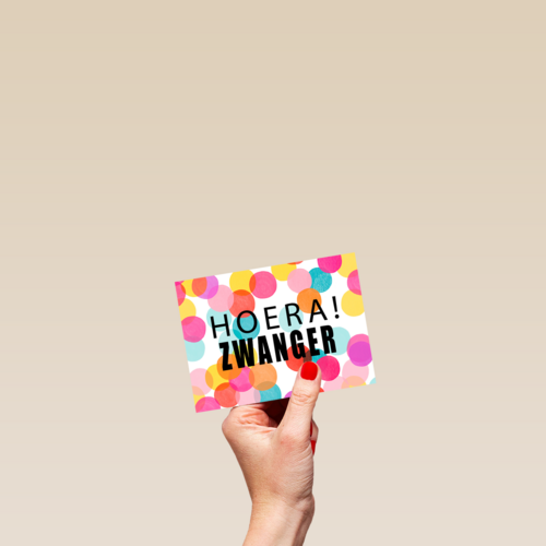 zwangerschap felicitatie hoera zwanger confetti